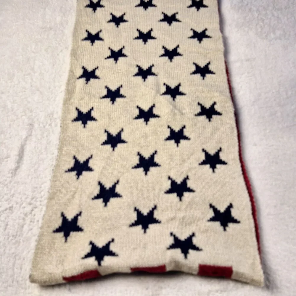 American Flag USA Infinity Knit Scarf 50x11 Acrylic Unisex Reversible Unbranded